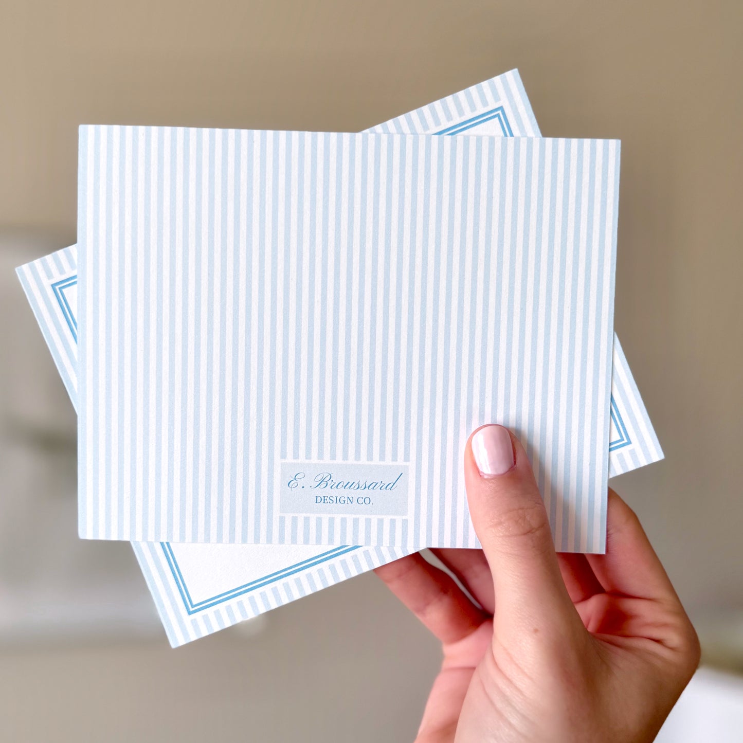 Blue Bow & Stripe Stationery Set 8ct.