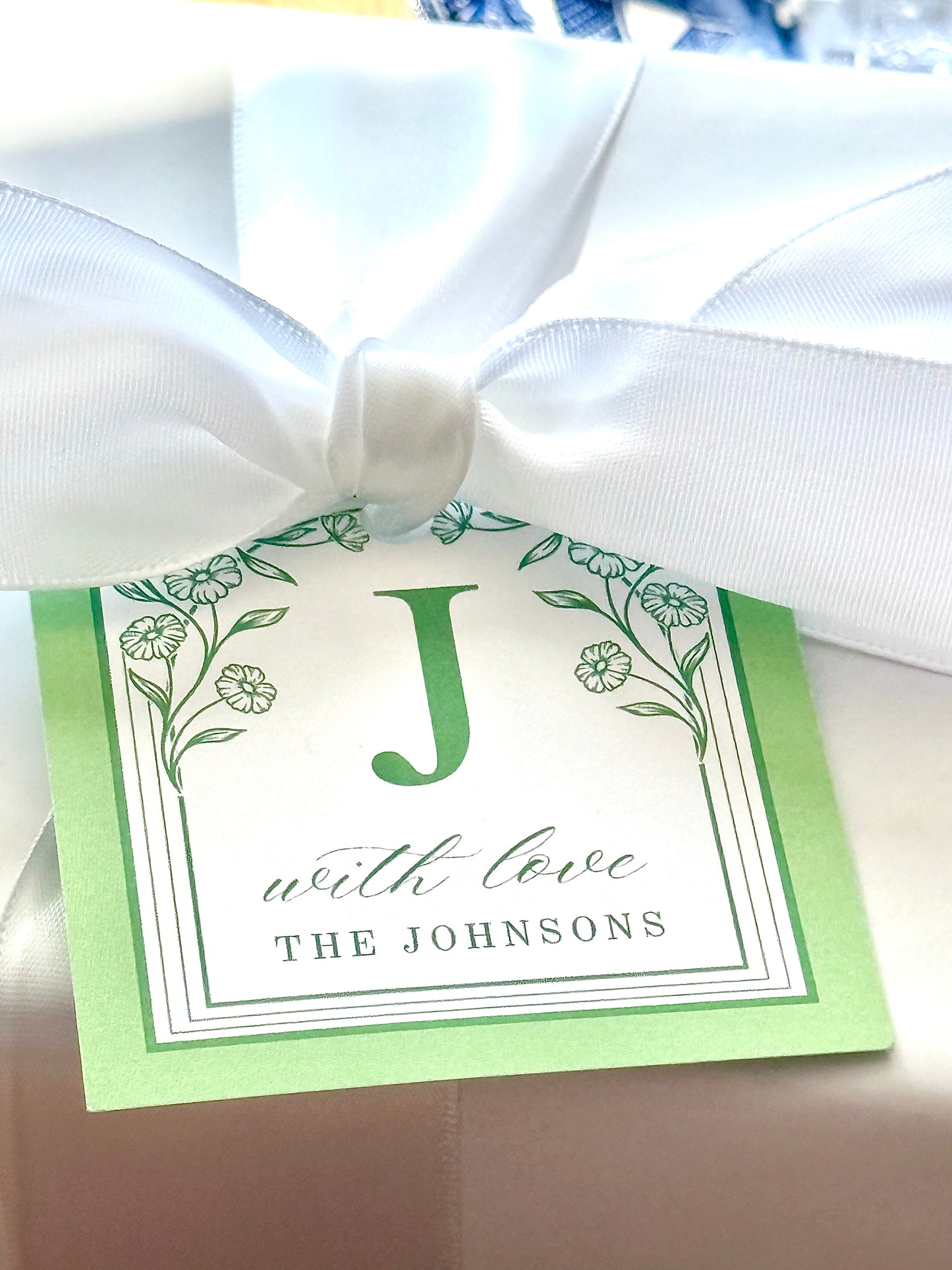 Flora Frame in Green Gift Tag 20 ct.