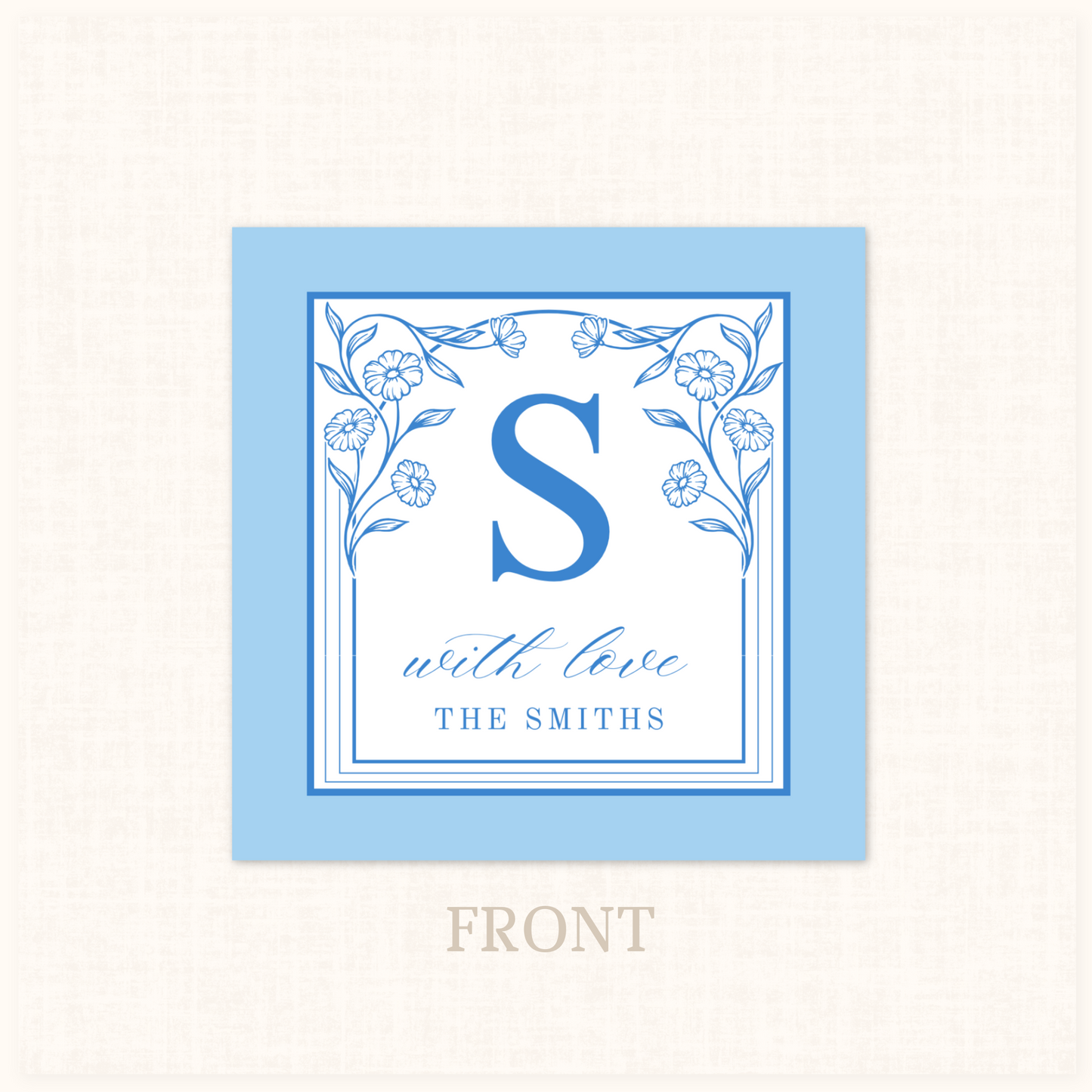 Flora Frame in Blue Gift Tag 20 ct.