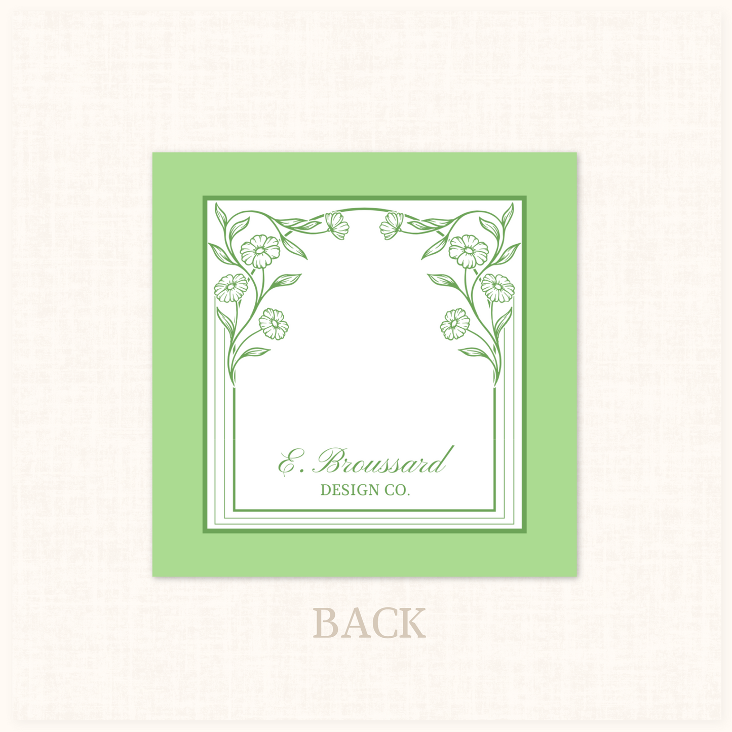 Flora Frame in Green Gift Tag 20 ct.