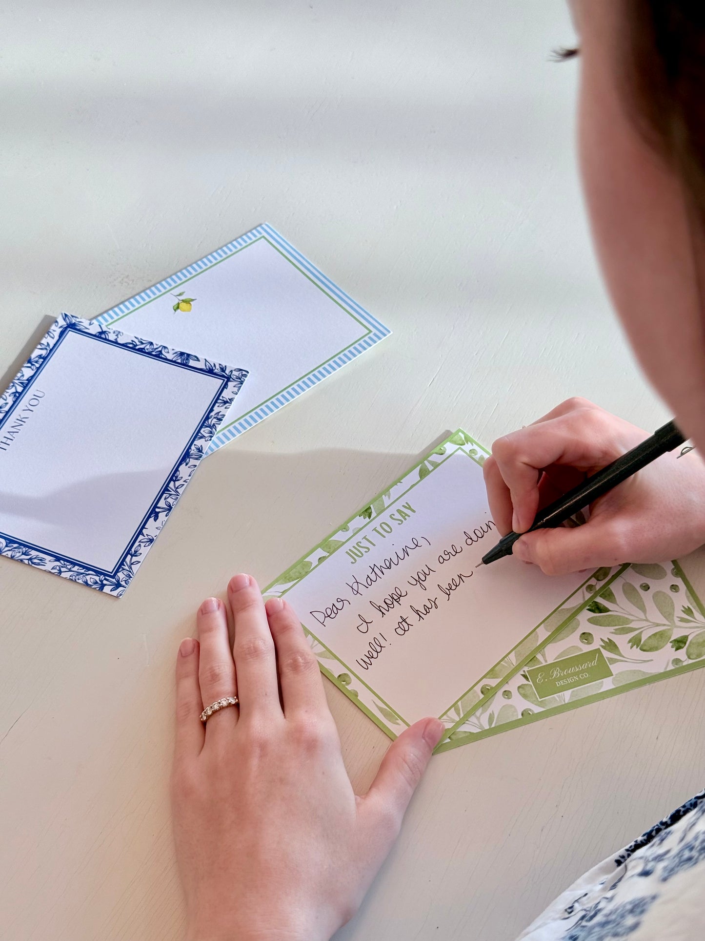 Lemon Topiary Stripe Stationery Set 8ct.