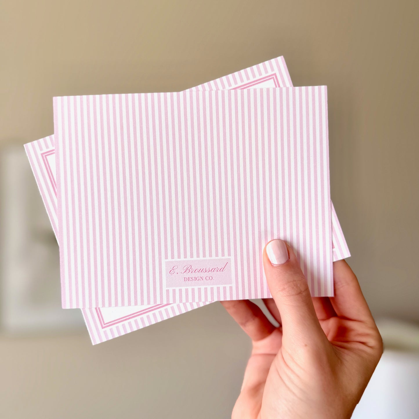 Pink Bow & Stripe Stationery Set 8ct.