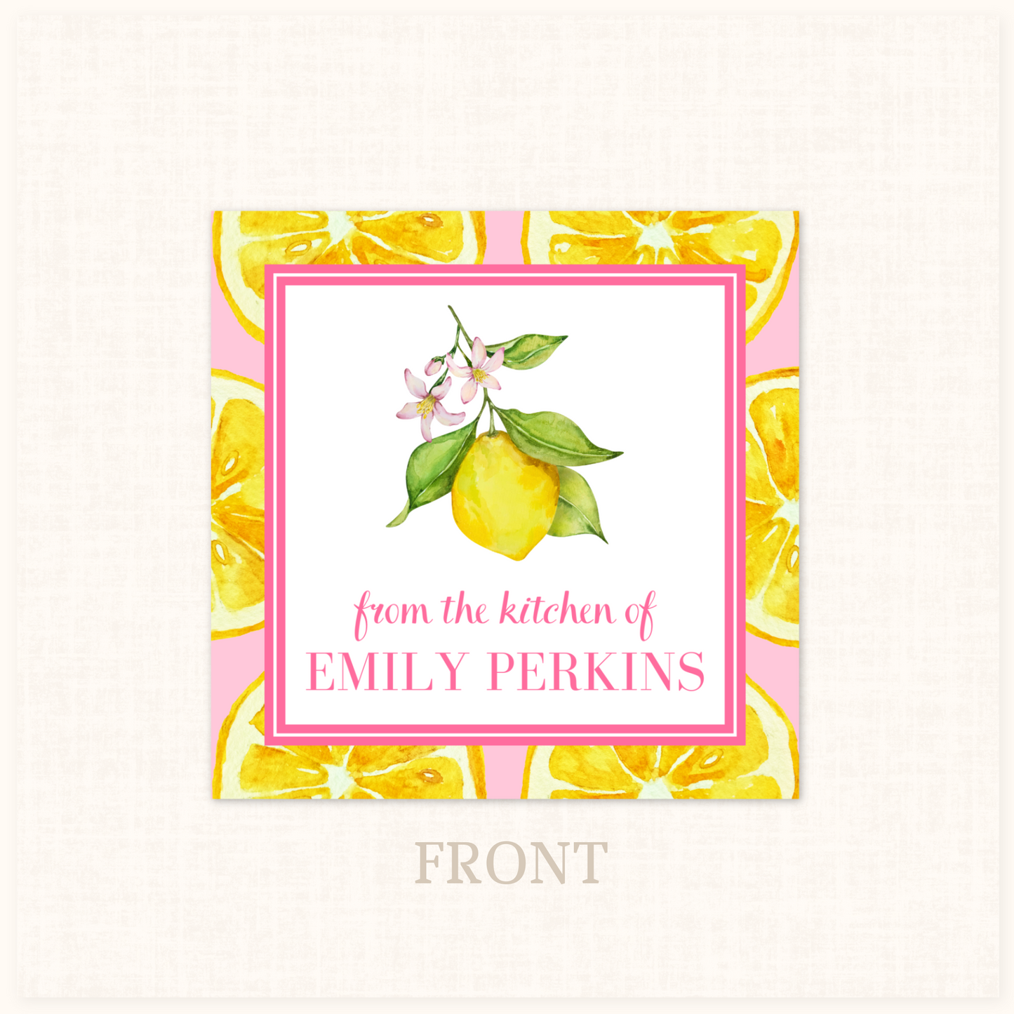 Pink Lemon Slice Gift Tag 20 ct.