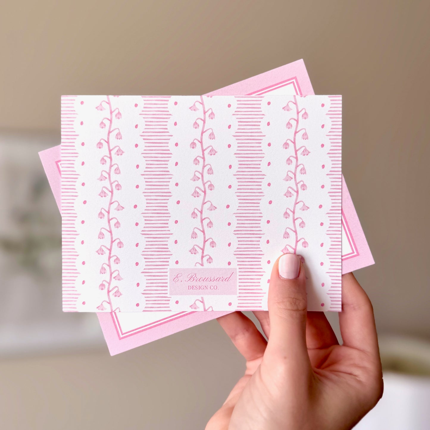 Pink Vines Stationery Set 8ct.