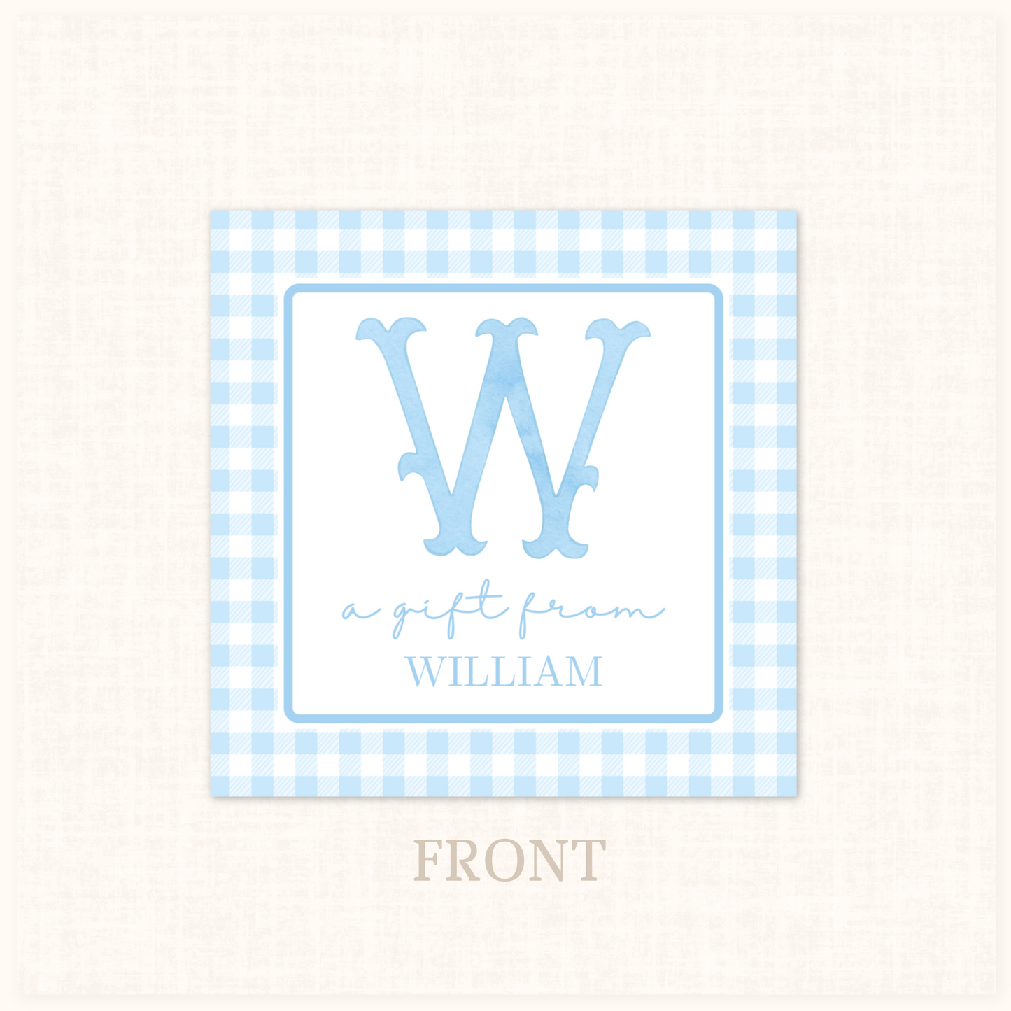 Plaid Gift Tag in Blue 20 ct.