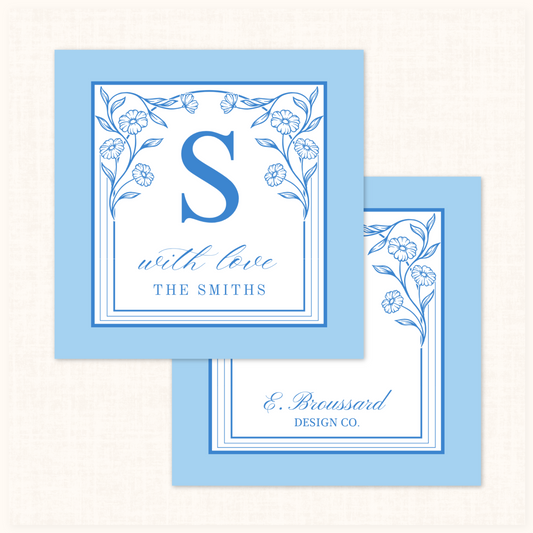 Flora Frame in Blue Gift Tag 20 ct.