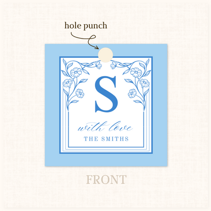Flora Frame in Blue Gift Tag 20 ct.