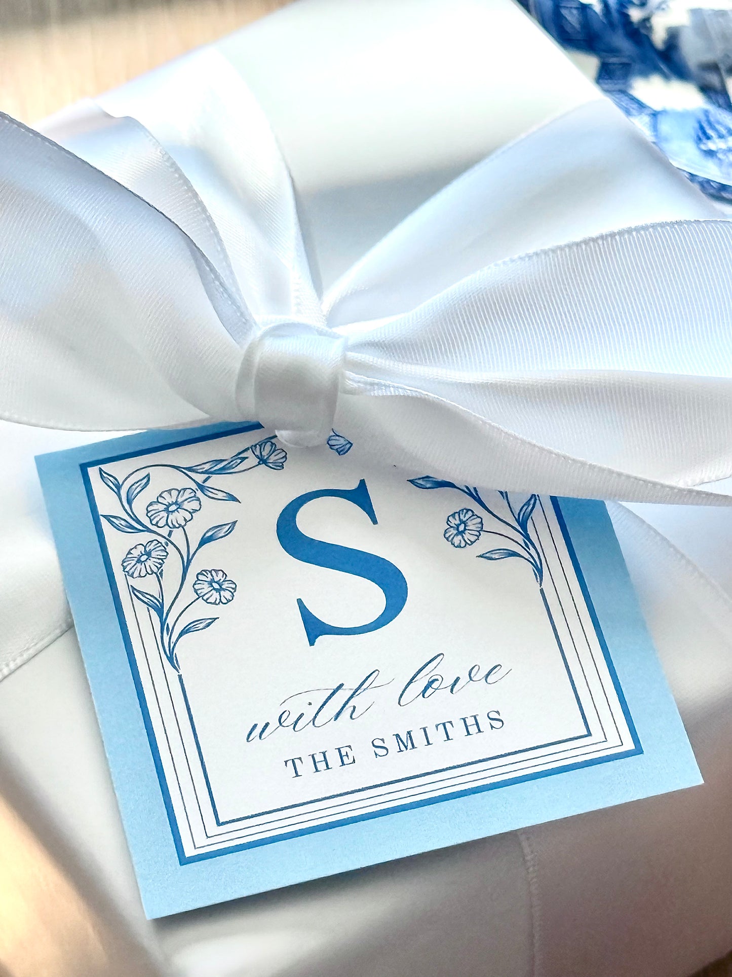 Flora Frame in Blue Gift Tag 20 ct.