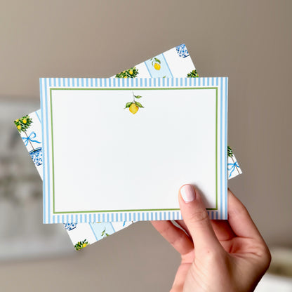 Lemon Topiary Stripe Stationery Set 8ct.