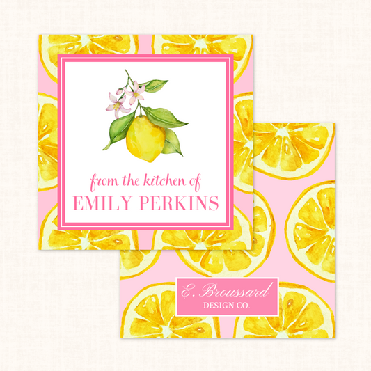 Pink Lemon Slice Gift Tag 20 ct.