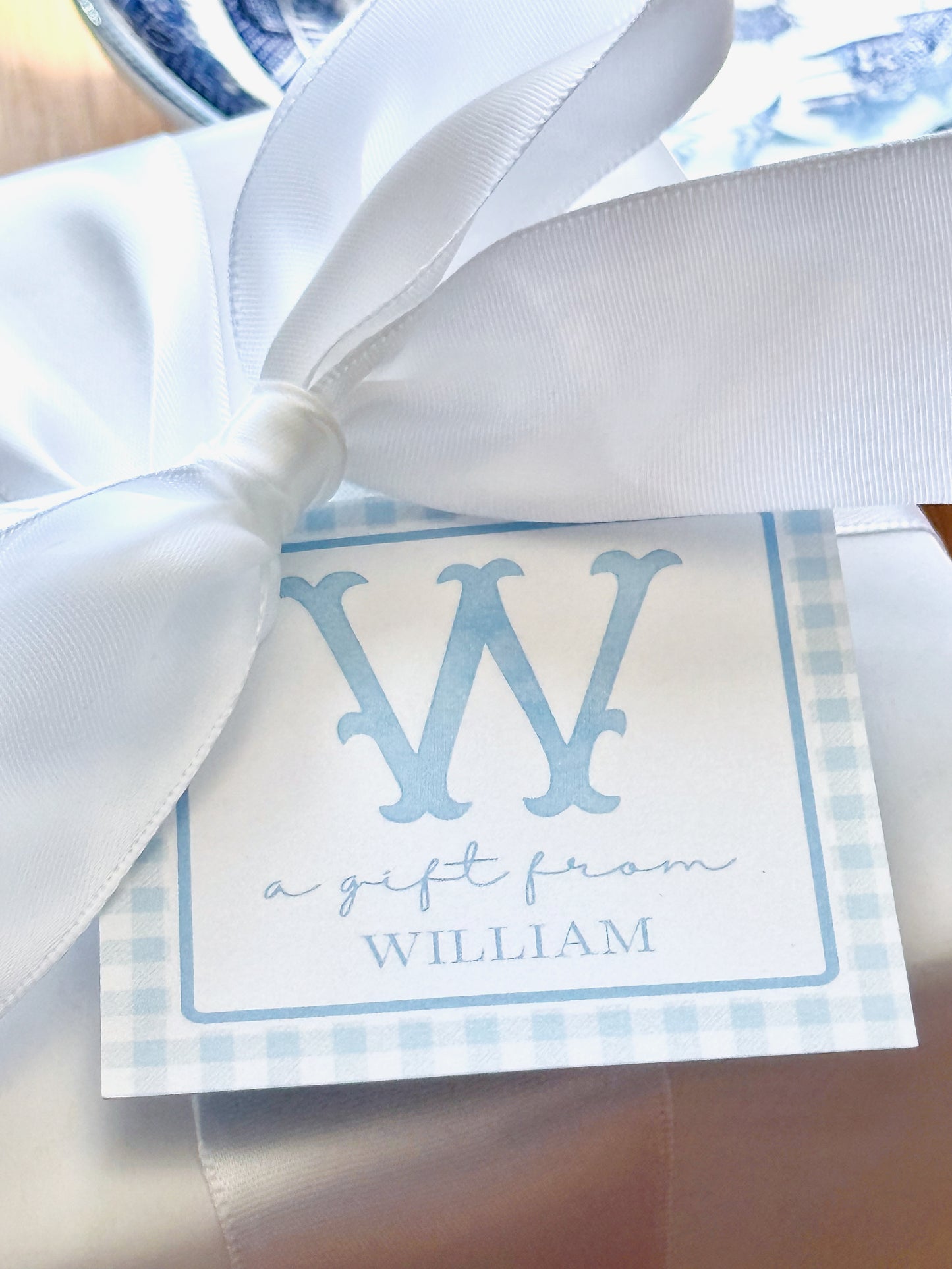 Plaid Gift Tag in Blue 20 ct.