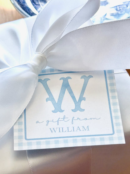 Plaid Gift Tag in Blue 20 ct.