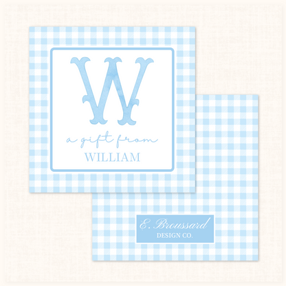 Plaid Gift Tag in Blue 20 ct.