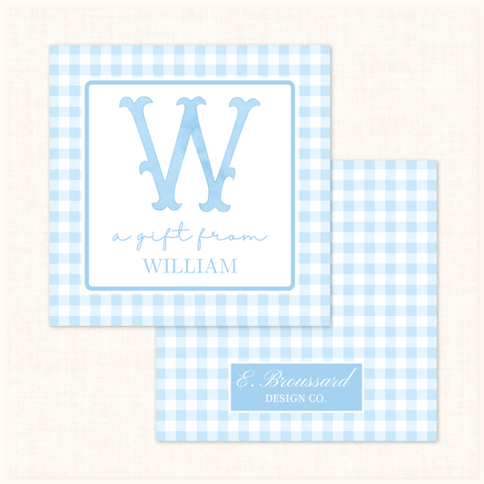 Plaid Gift Tag in Blue 20 ct.