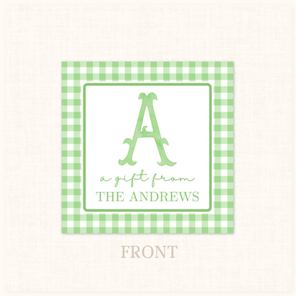 Plaid Gift Tag in Green 20 ct.