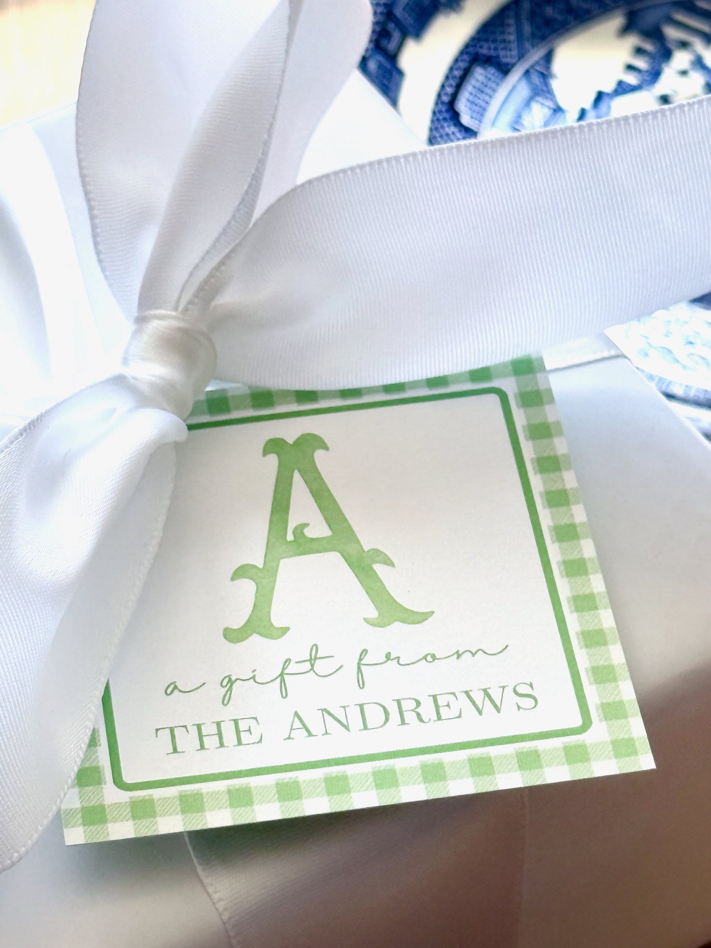 Plaid Gift Tag in Green 20 ct.