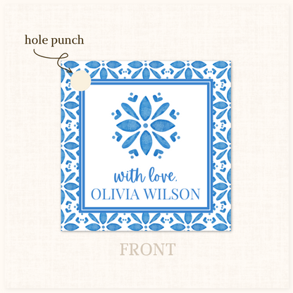 Santorini Blue Gift Tag 20 ct.