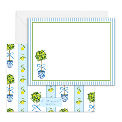 Topiary Stripe Stationery Set 8ct.