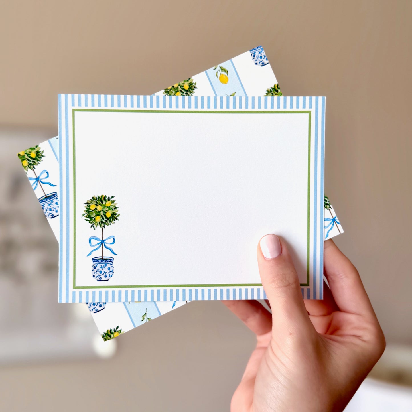 Topiary Stripe Stationery Set 8ct.